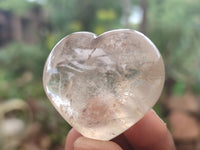 Polished Clear Quartz Gemstone Hearts x 12 From Madagascar - Toprock Gemstones and Minerals