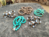 Hand Made Mixed Stone Bead Necklaces x 6 From China - Toprock Gemstones and Minerals