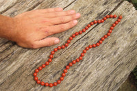 Polished Red Jasper Bead Necklace - Sold Per Item - From South Africa - Toprock Gemstones and Minerals
