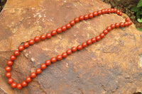 Polished Red Jasper Bead Necklace - Sold Per Item - From South Africa - Toprock Gemstones and Minerals