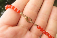 Polished Carnelian Agate Beaded Necklace - Sold per Item - From Brazil - Toprock Gemstones and Minerals