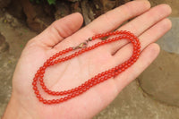 Polished Carnelian Agate Beaded Necklace - Sold per Item - From Brazil - Toprock Gemstones and Minerals