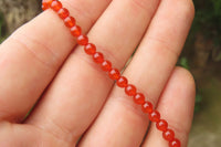 Polished Carnelian Agate Beaded Necklace - Sold per Item - From Brazil - Toprock Gemstones and Minerals