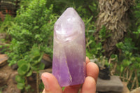 Polished Chevron Amethyst Points x 6 From Madagascar - Toprock Gemstones and Minerals