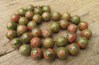Polished Unakite Beaded Necklace - Sold Per Item - From South Africa - Toprock Gemstones and Minerals