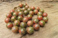 Polished Unakite Beaded Necklace - Sold Per Item - From South Africa - Toprock Gemstones and Minerals