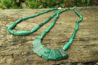 Hand Made Malachite Bead Necklaces x 4 From Congo - Toprock Gemstones and Minerals