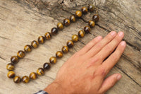 Polished Golden Tigers Eye Bead Necklaces - Sold Per Item - From South Africa - Toprock Gemstones and Minerals
