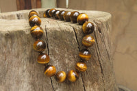Polished Golden Tigers Eye Bead Necklaces - Sold Per Item - From South Africa - Toprock Gemstones and Minerals