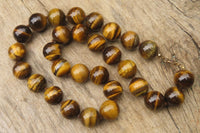 Polished Golden Tigers Eye Bead Necklaces - Sold Per Item - From South Africa - Toprock Gemstones and Minerals