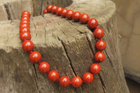 Polished Red Jasper Bead Necklace - Sold Per Item - From South Africa - Toprock Gemstones and Minerals