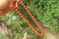 Polished Red Jasper Bead Necklace - Sold Per Item - From South Africa - Toprock Gemstones and Minerals