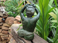 Hand Made Dancing Girl Stone Sculpture x 1 From Zimbabwe - Toprock Gemstones and Minerals