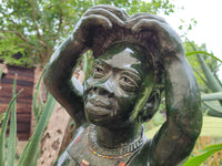 Hand Made Dancing Girl Stone Sculpture x 1 From Zimbabwe - Toprock Gemstones and Minerals