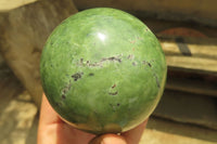 Polished Chrysoprase Spheres x 2 From Madagascar - Toprock Gemstones and Minerals