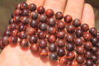 Polished Red Tigers Eye Bead Necklaces - Sold Per Item - From South Africa - Toprock Gemstones and Minerals