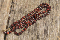 Polished Red Tigers Eye Bead Necklaces - Sold Per Item - From South Africa - Toprock Gemstones and Minerals