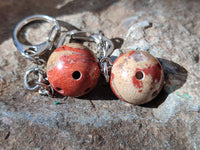 Polished Red Jasper Bowling Ball Keyring - Sold Per Item - From South Africa - Toprock Gemstones and Minerals