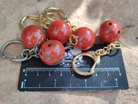 Polished Red Jasper Bowling Ball Keyring - Sold Per Item - From South Africa - Toprock Gemstones and Minerals
