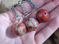 Polished Red Jasper Bowling Ball Keyring - Sold Per Item - From South Africa - Toprock Gemstones and Minerals