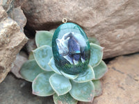 Polished Aventurine Pendant with Hand Painted Rhino - Sold Per Item - From Zimbabwe - Toprock Gemstones and Minerals