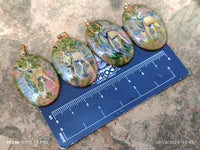 Polished Unakite Pendant with Hand Painted Kudu - Sold Per Item - From South Africa - Toprock Gemstones and Minerals
