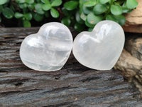 Polished Girasol Pearl Quartz Gemstone Hearts x 6 From Madagascar - Toprock Gemstones and Minerals