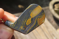 Hand Made Banded Tiger Iron Golf Club Jasper Keyrings - sold per item - From South Africa - Toprock Gemstones and Minerals