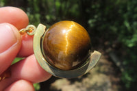 Polished Golden Tigers Eye Fancy Keyring - Sold Per Item - From South Africa - Toprock Gemstones and Minerals