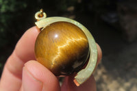 Polished Golden Tigers Eye Fancy Keyring - Sold Per Item - From South Africa - Toprock Gemstones and Minerals