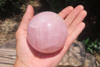 Polished Rose Quartz Spheres x 3 From Ambatondrazaka, Madagascar - Toprock Gemstones and Minerals