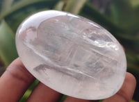 Polished Girasol Pearl Quartz Palm Stones x 6 From Madagascar - Toprock Gemstones and Minerals