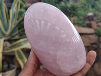 Polished Rose Quartz Standing Free Forms x 3 From Madagascar - Toprock Gemstones and Minerals