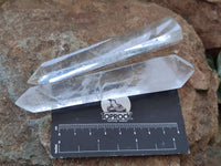 Polished Clear Quartz Crystals x 6 From Madagascar - Toprock Gemstones and Minerals