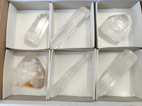 Polished Clear Quartz Crystals x 6 From Madagascar - Toprock Gemstones and Minerals