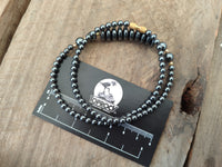Polished Silver Hematite Bead and Disk Choker Necklace - Sold Per Item - From China - Toprock Gemstones and Minerals
