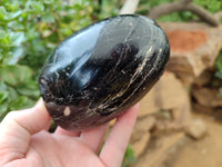 Polished Schorl Black Tourmaline Standing Free Forms x 3 From Madagascar - Toprock Gemstones and Minerals