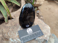 Polished Schorl Black Tourmaline Standing Free Forms x 3 From Madagascar - Toprock Gemstones and Minerals