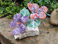 Hand Made Mixed Gemstone Bouquet of Lillies - sold per piece - From South Africa - Toprock Gemstones and Minerals