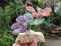 Hand Made Mixed Gemstone Bouquet of Lillies - sold per piece - From South Africa - Toprock Gemstones and Minerals