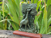 Hand Made Green Verdite Giraffe Carving x 1 From Zimbabwe - Toprock Gemstones and Minerals
