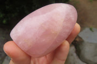 Polished Rose Quartz Standing Free Forms x 6 From Madagascar - Toprock Gemstones and Minerals
