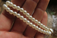 Polished Silver Hematite and Freshwater Pearl Beaded Necklace - Sold Per Item - From China - Toprock Gemstones and Minerals