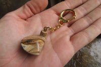 Polished Picture Stone Driver Golf Club Keyring - Sold Per Item - From Namibia - Toprock Gemstones and Minerals