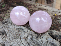 Polished Rose Quartz Spheres x 6 From Madagascar - Toprock Gemstones and Minerals