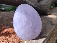 Polished Rose Quartz Standing Free Forms x 2 From Madagascar - Toprock Gemstones and Minerals