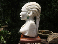 Hand Made Traditional African Woman Bust Sculpture x 1 From Zimbabwe - Toprock Gemstones and Minerals