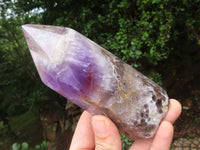 Polished Chevron Amethyst Points x 2 From Madagascar - Toprock Gemstones and Minerals