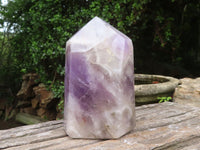 Polished Chevron Amethyst Points x 2 From Madagascar - Toprock Gemstones and Minerals