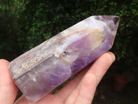 Polished Chevron Amethyst Points x 2 From Madagascar - Toprock Gemstones and Minerals
